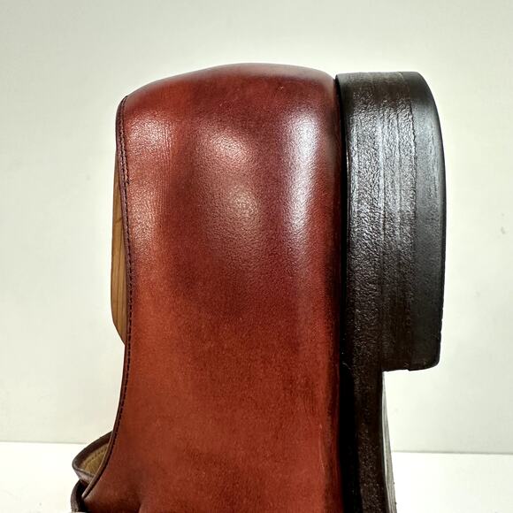 GOOD VTG Edward Green Monk Strap Burgundy Calf Medallion Toe Made in England 9 main image 6